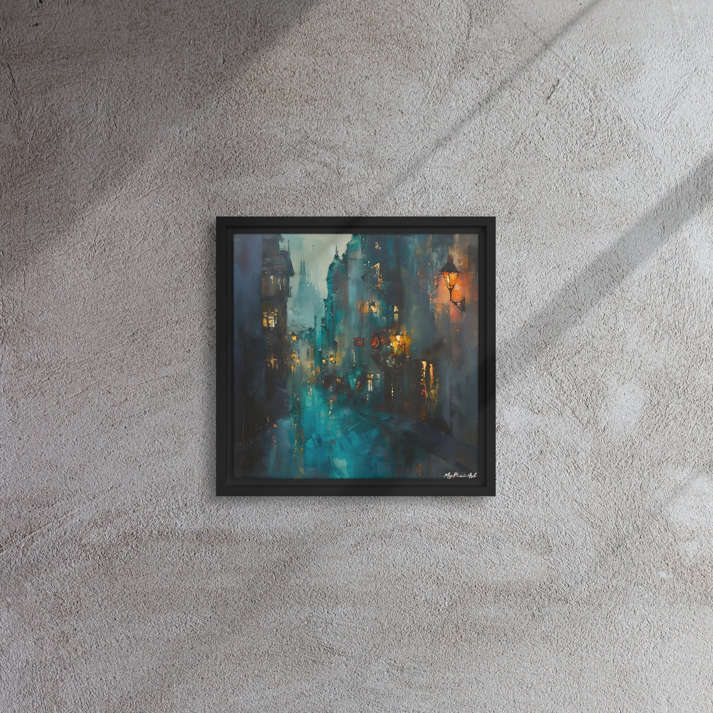 Framed canvas Street's echo #1
