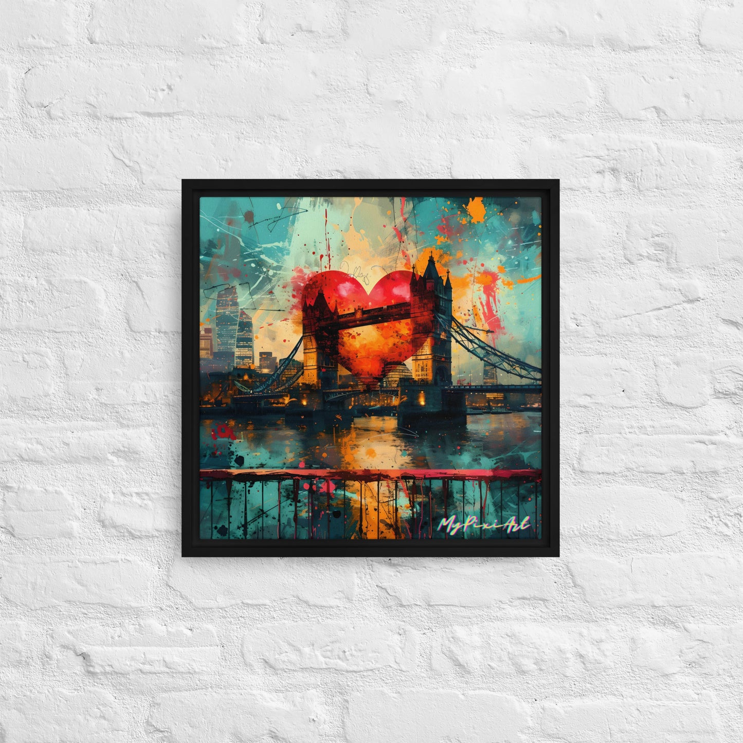 Framed canvas 'From London with Love..' #6