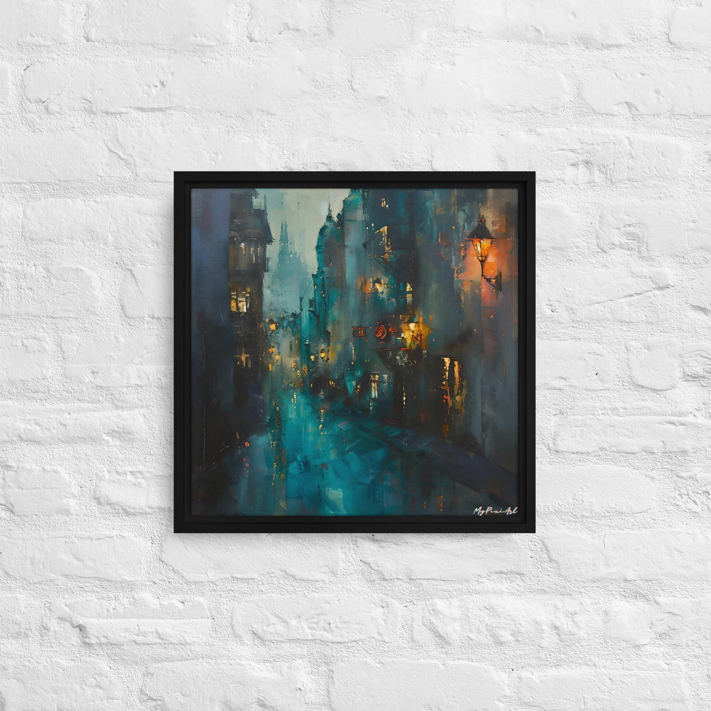 Framed canvas Street's echo #1