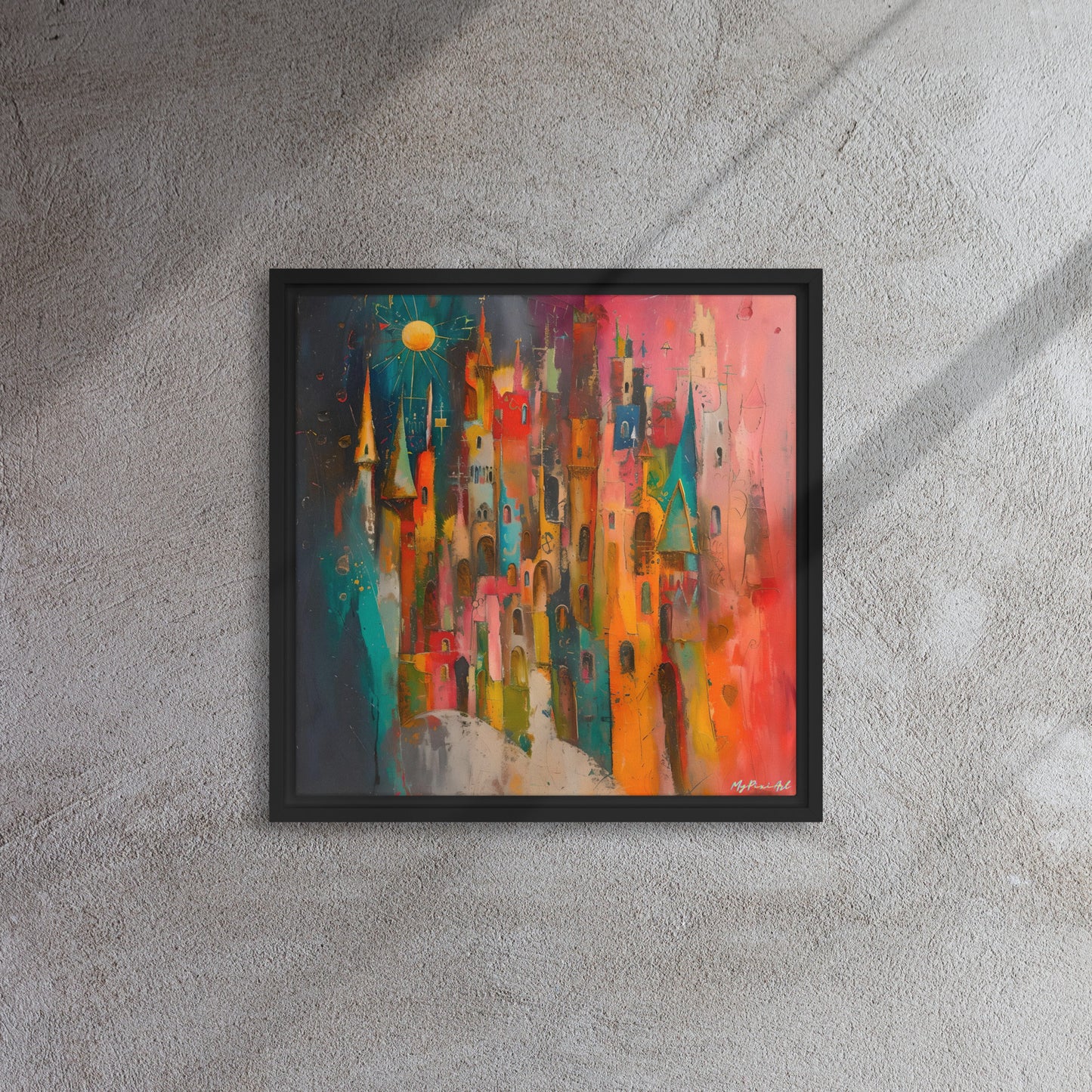 Framed canvas Street's echo #3