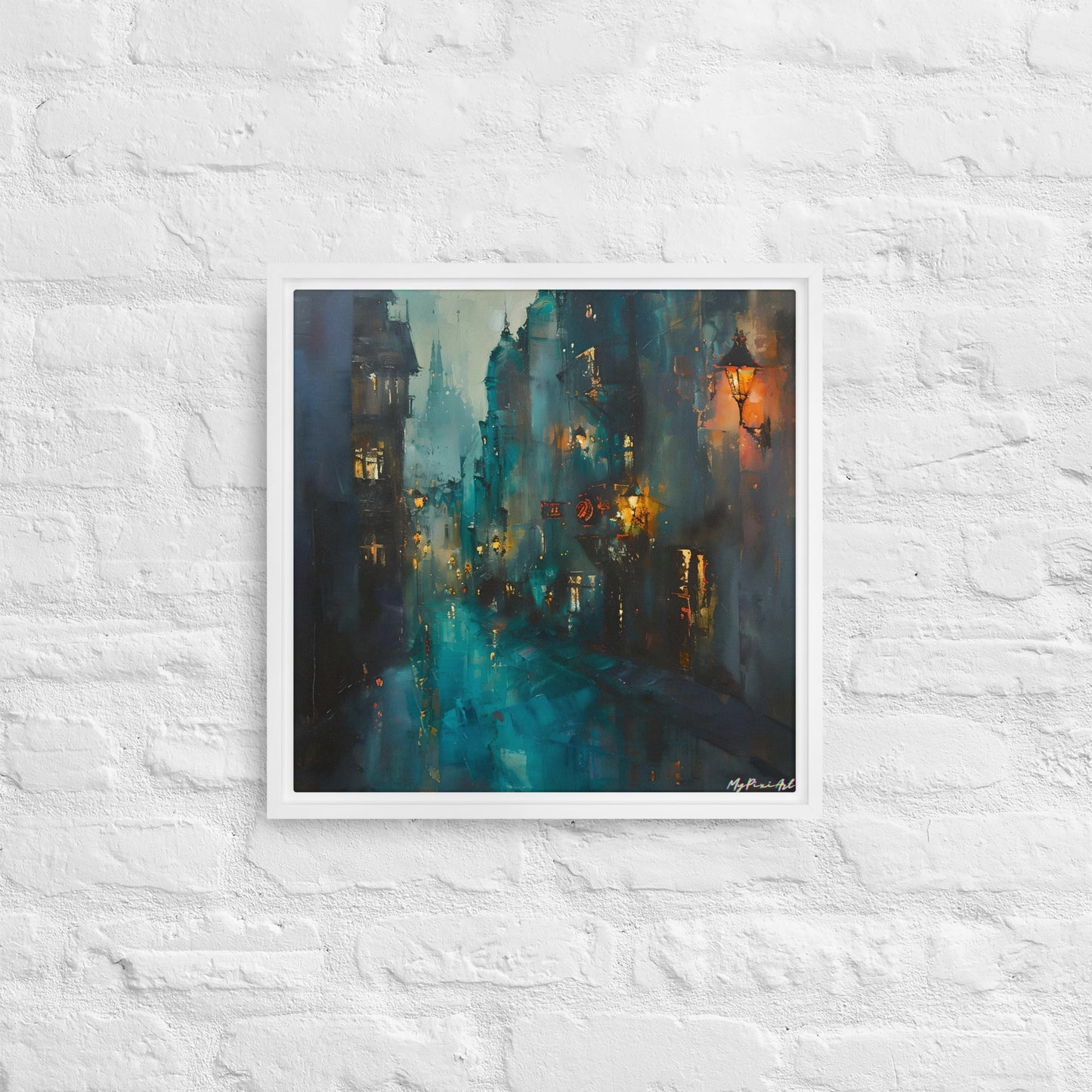 Framed canvas Street's echo #1