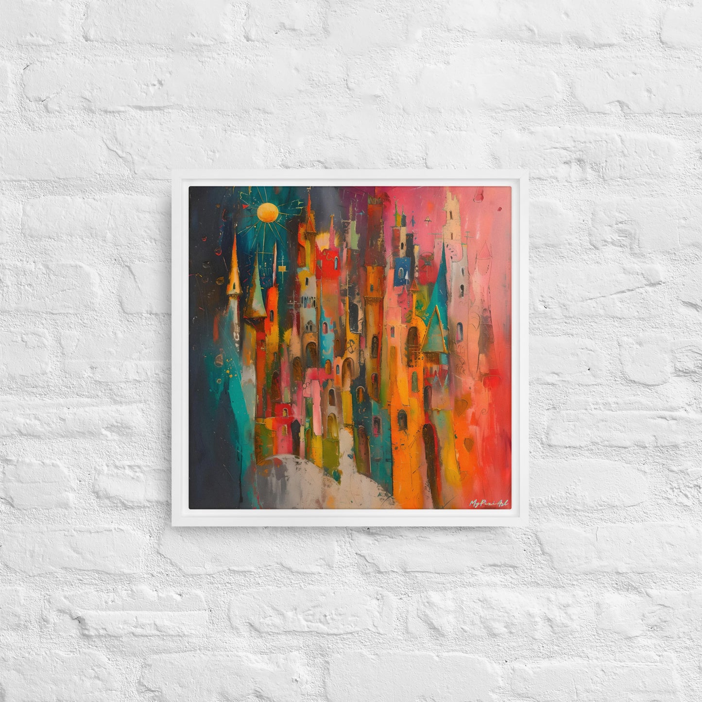 Framed canvas Street's echo #3