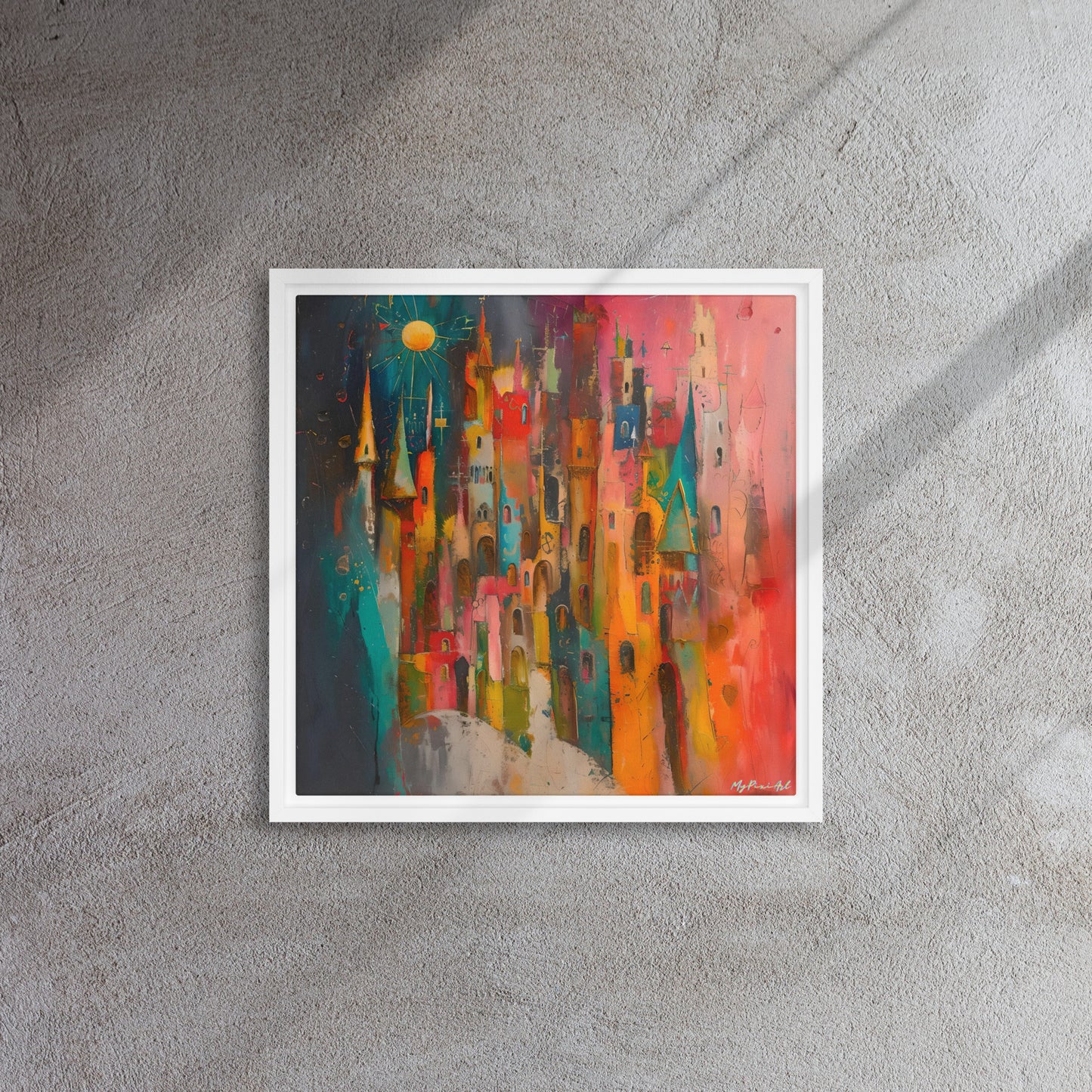 Framed canvas Street's echo #3