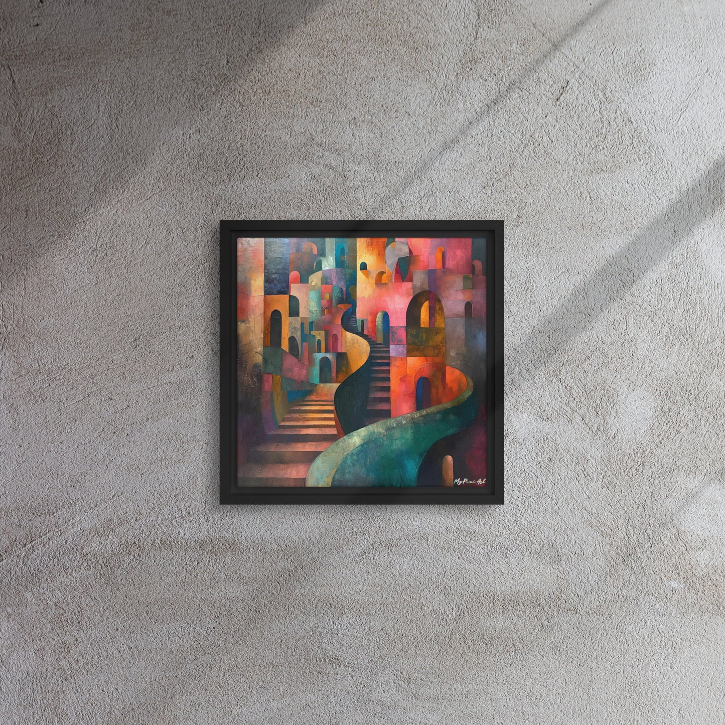 Framed canvas Street's echo #2