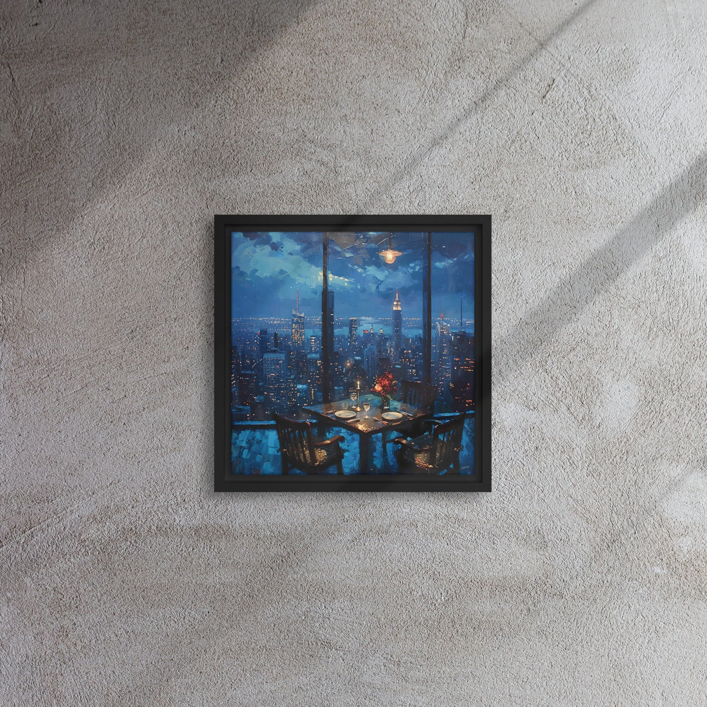 Framed canvas big City Lights #2
