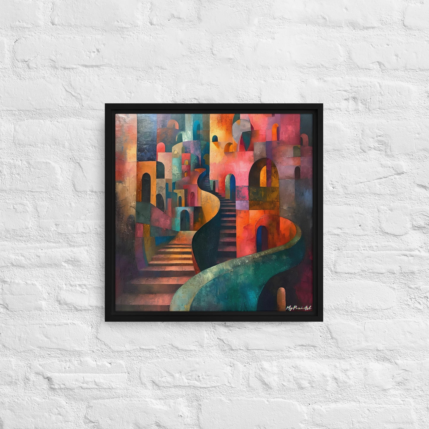 Framed canvas Street's echo #2