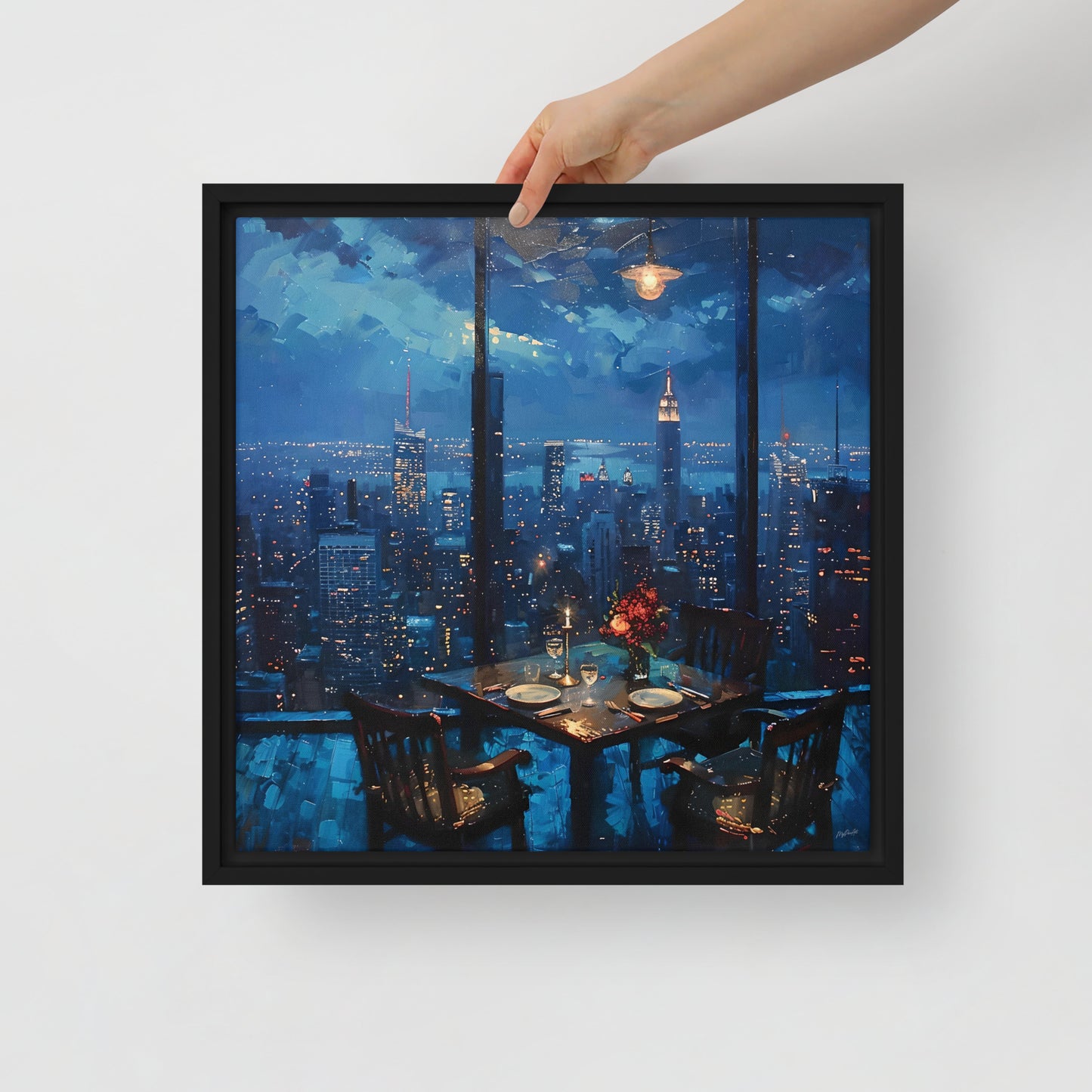 Framed canvas big City Lights #2