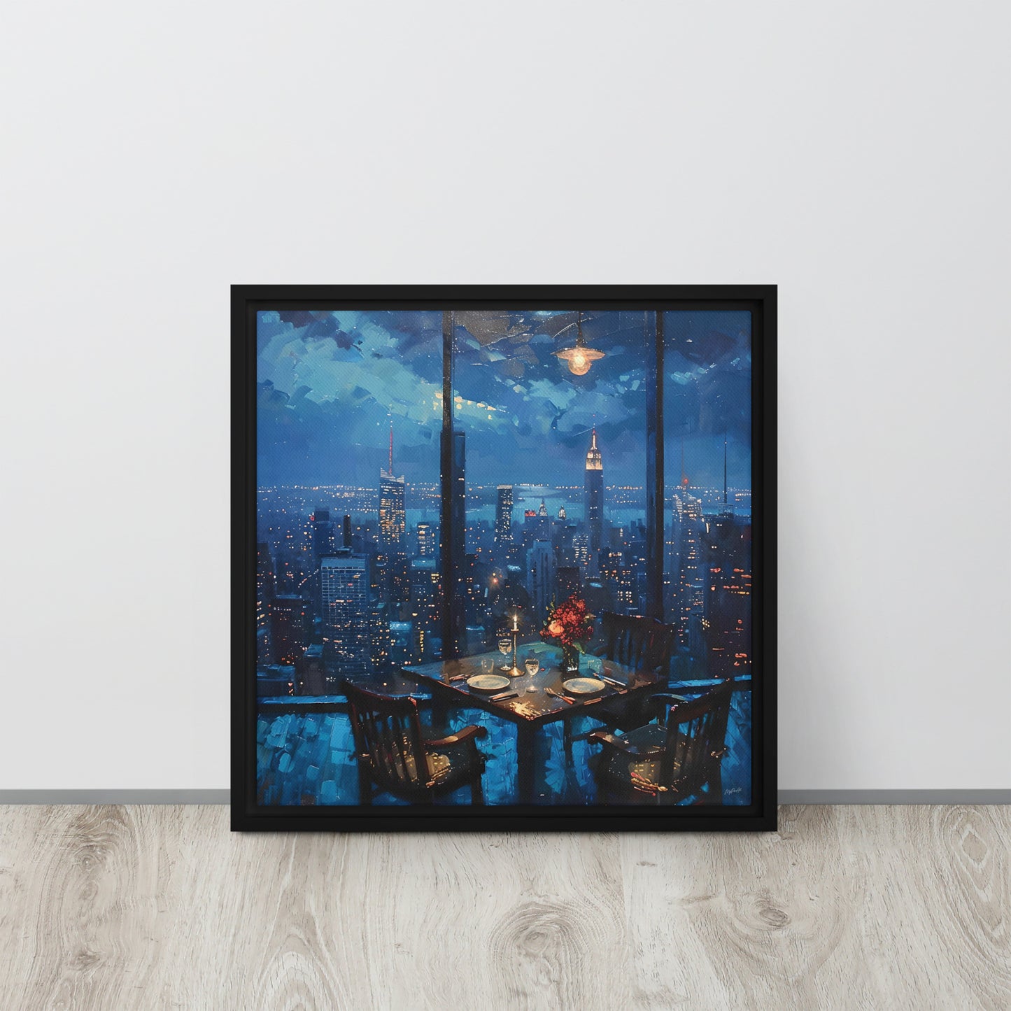 Framed canvas big City Lights #2