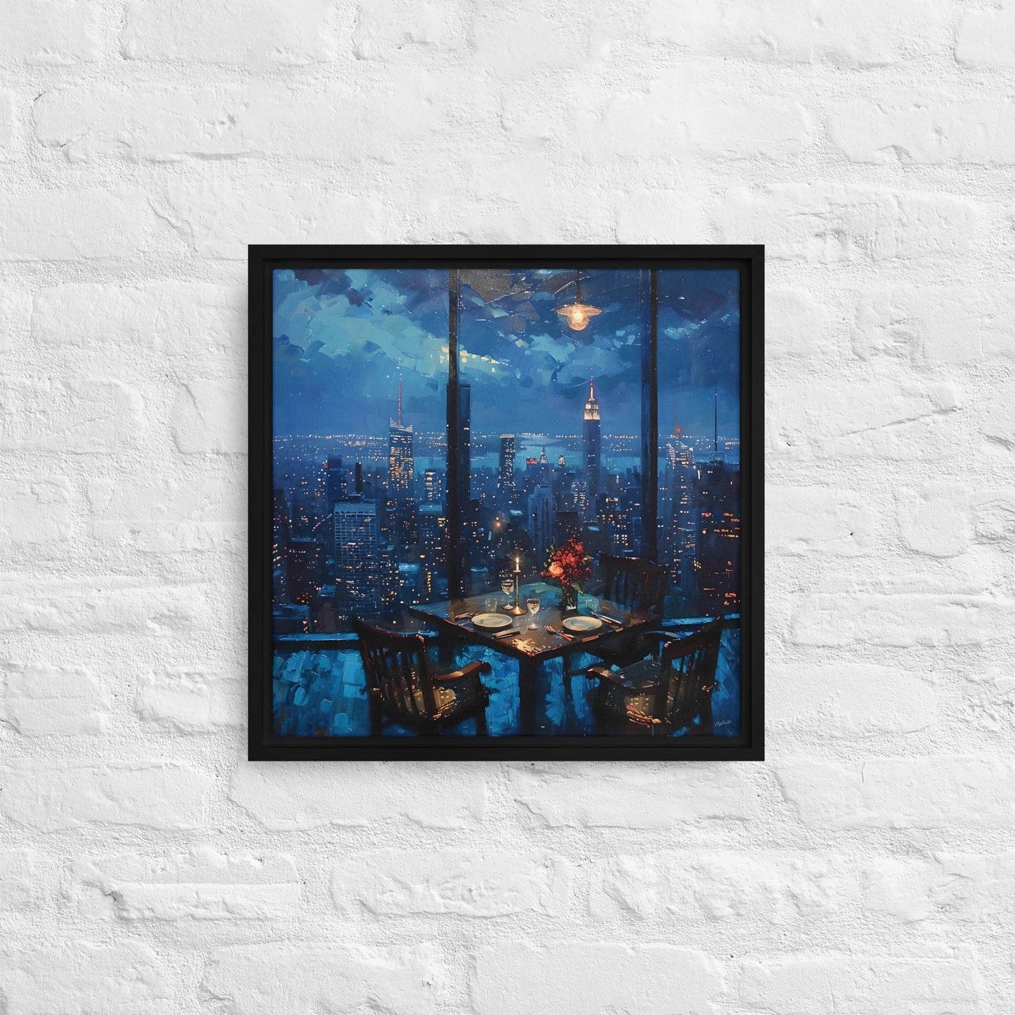 Framed canvas big City Lights #2