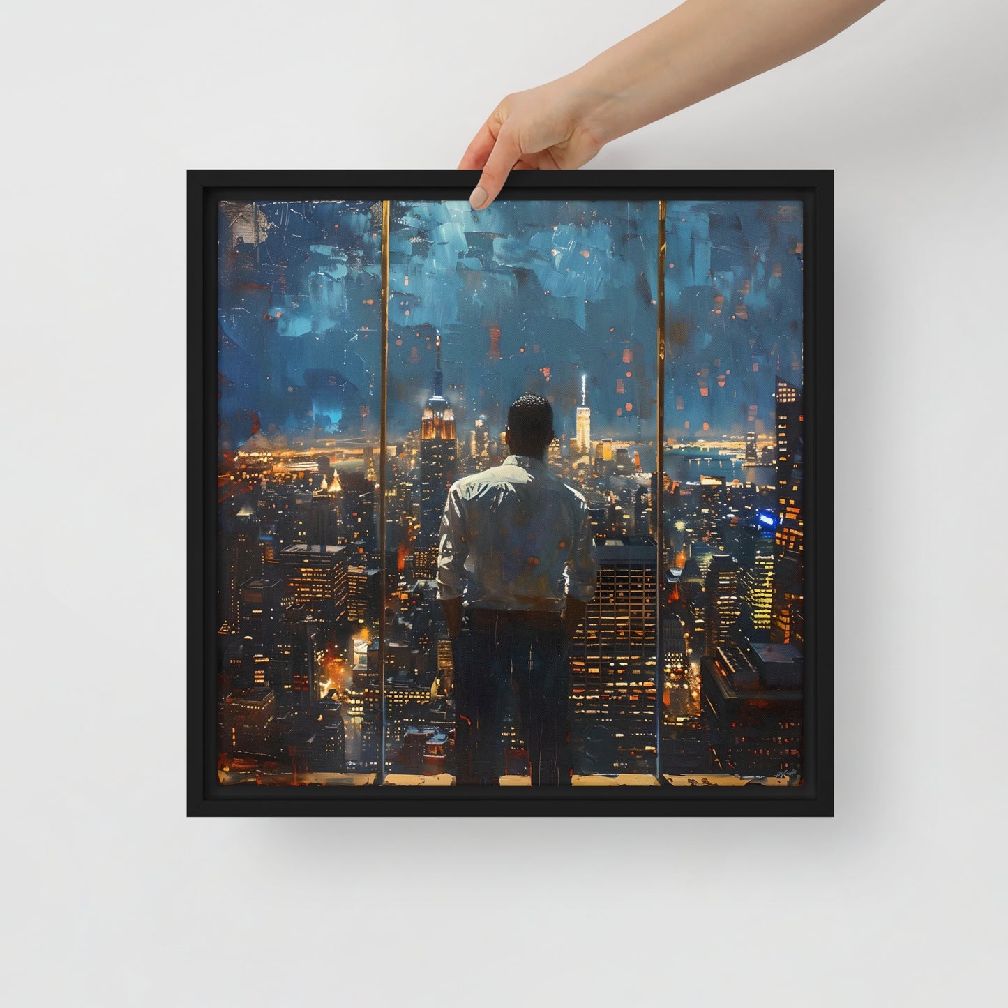 Framed canvas big City Lights #5