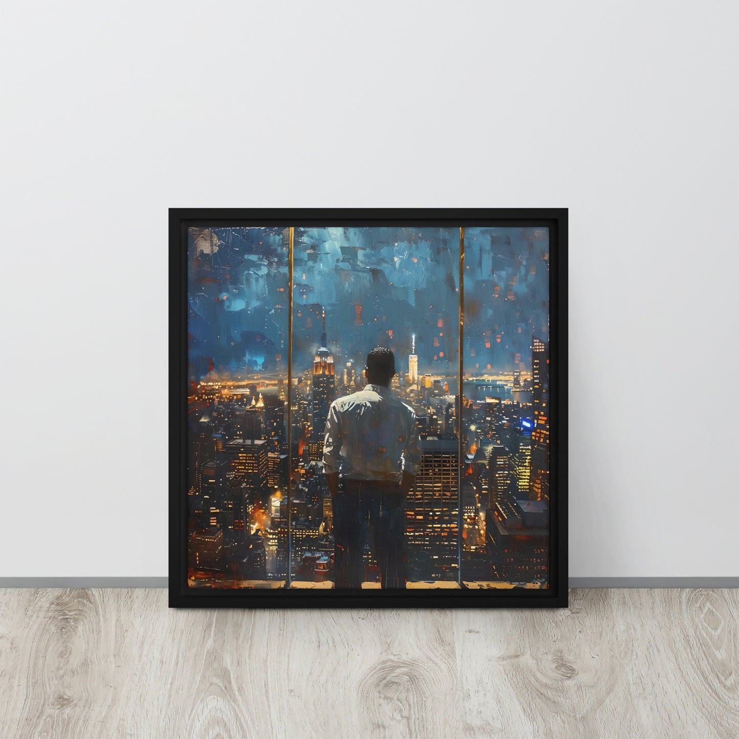 Framed canvas big City Lights #5