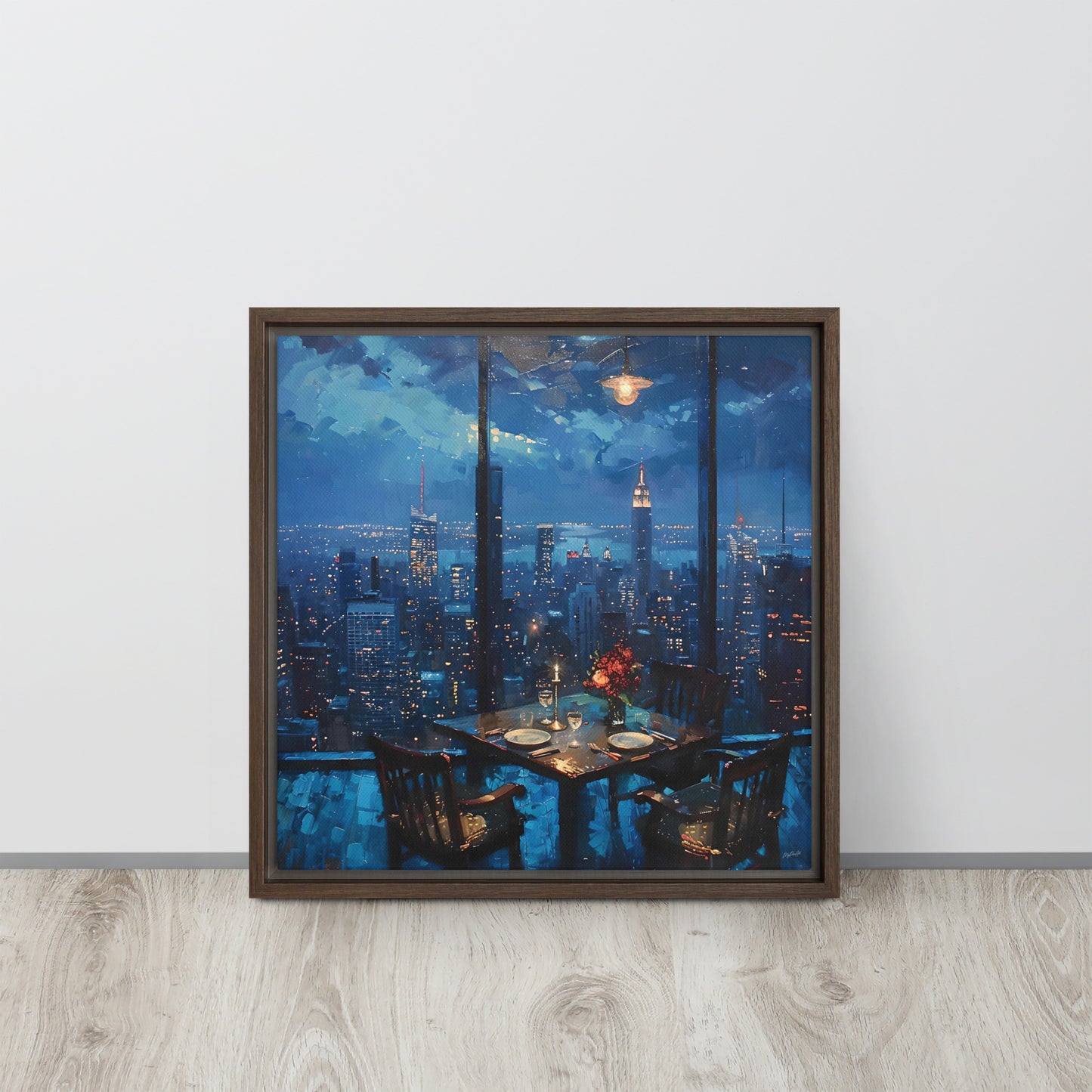 Framed canvas big City Lights #2
