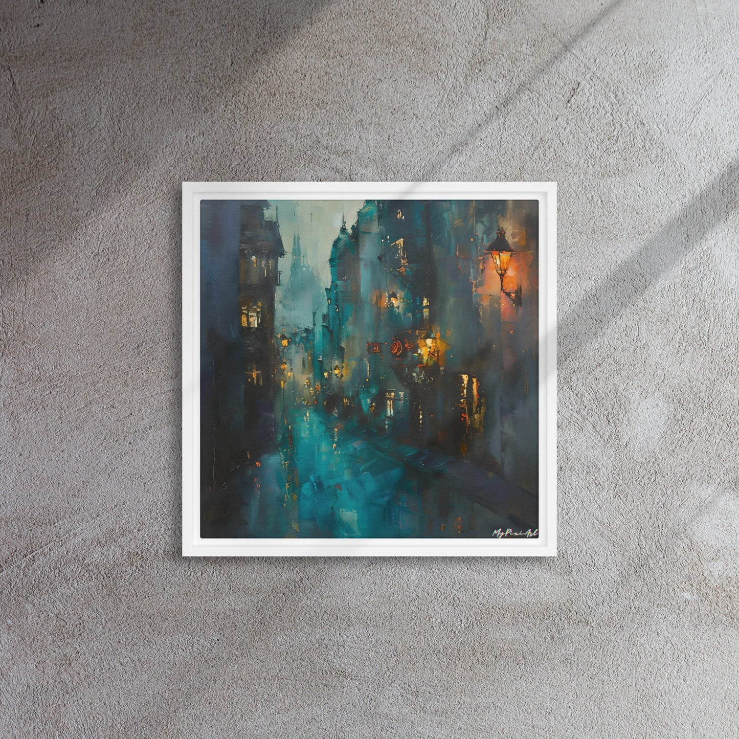 Framed canvas Street's echo #1