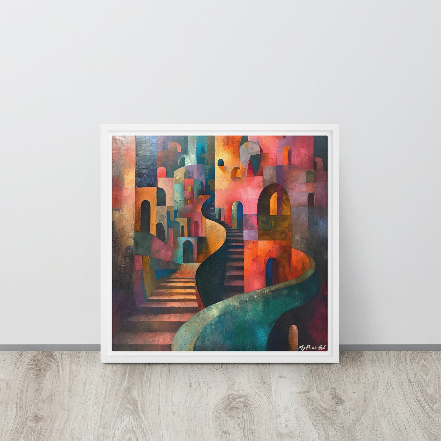 Framed canvas Street's echo #2