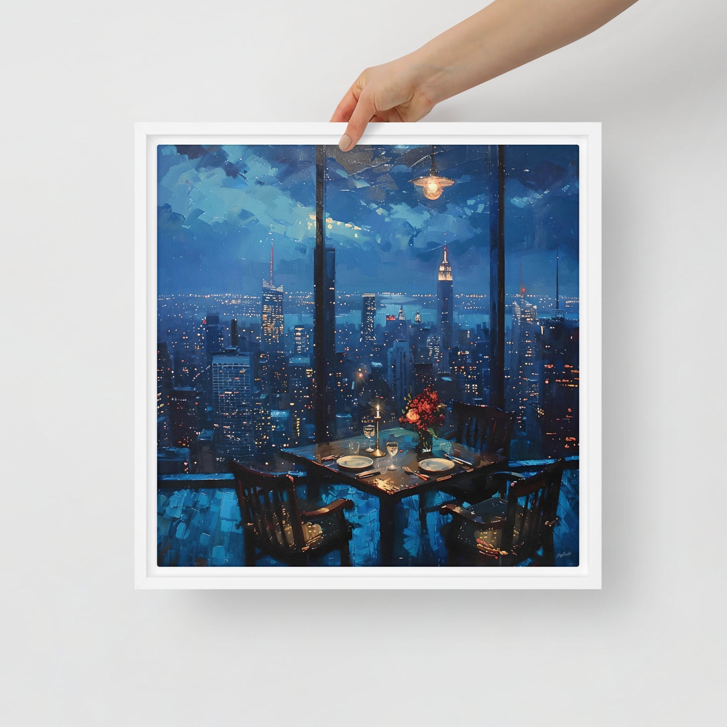 Framed canvas big City Lights #2