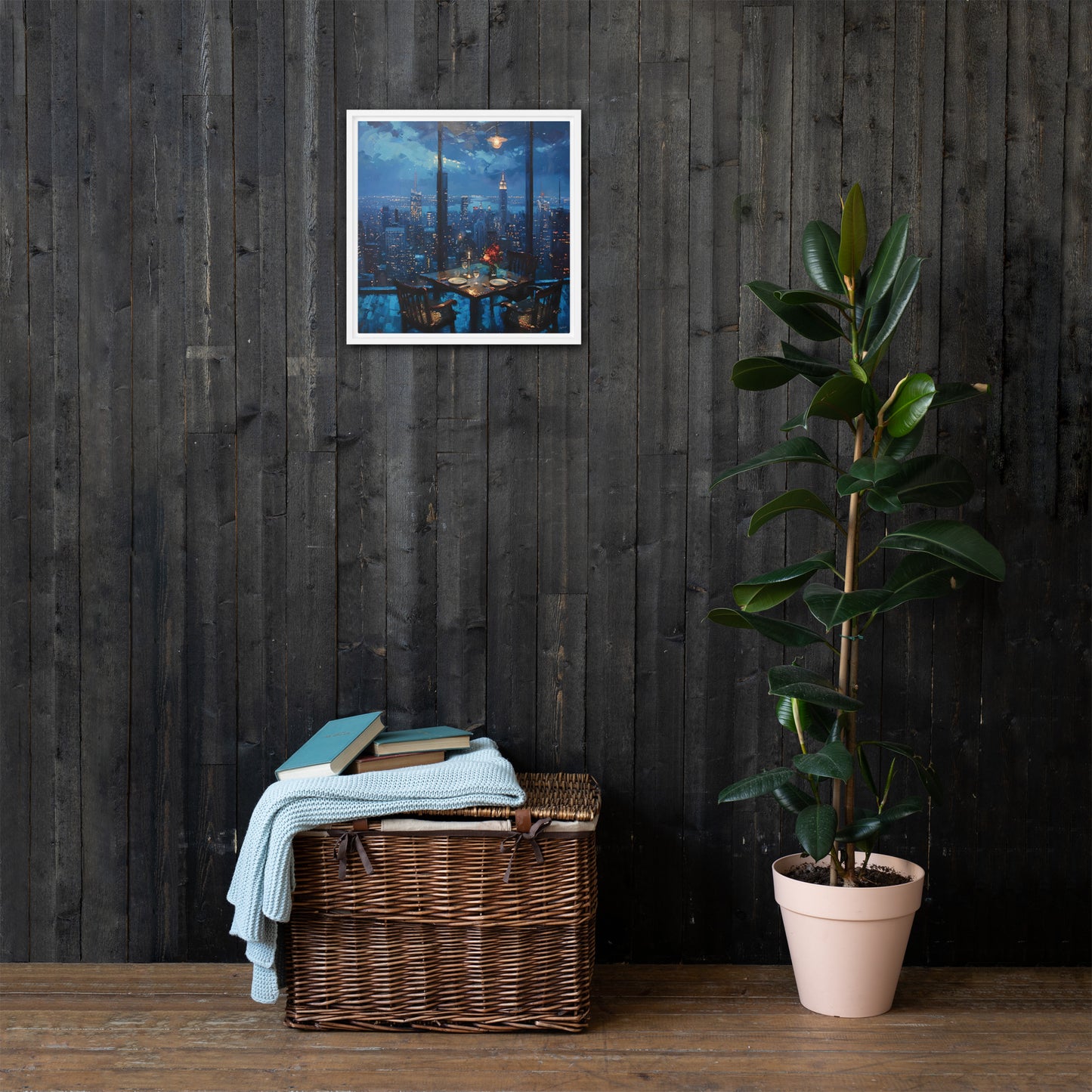 Framed canvas big City Lights #2
