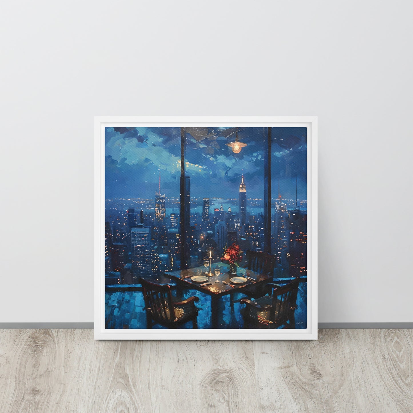 Framed canvas big City Lights #2
