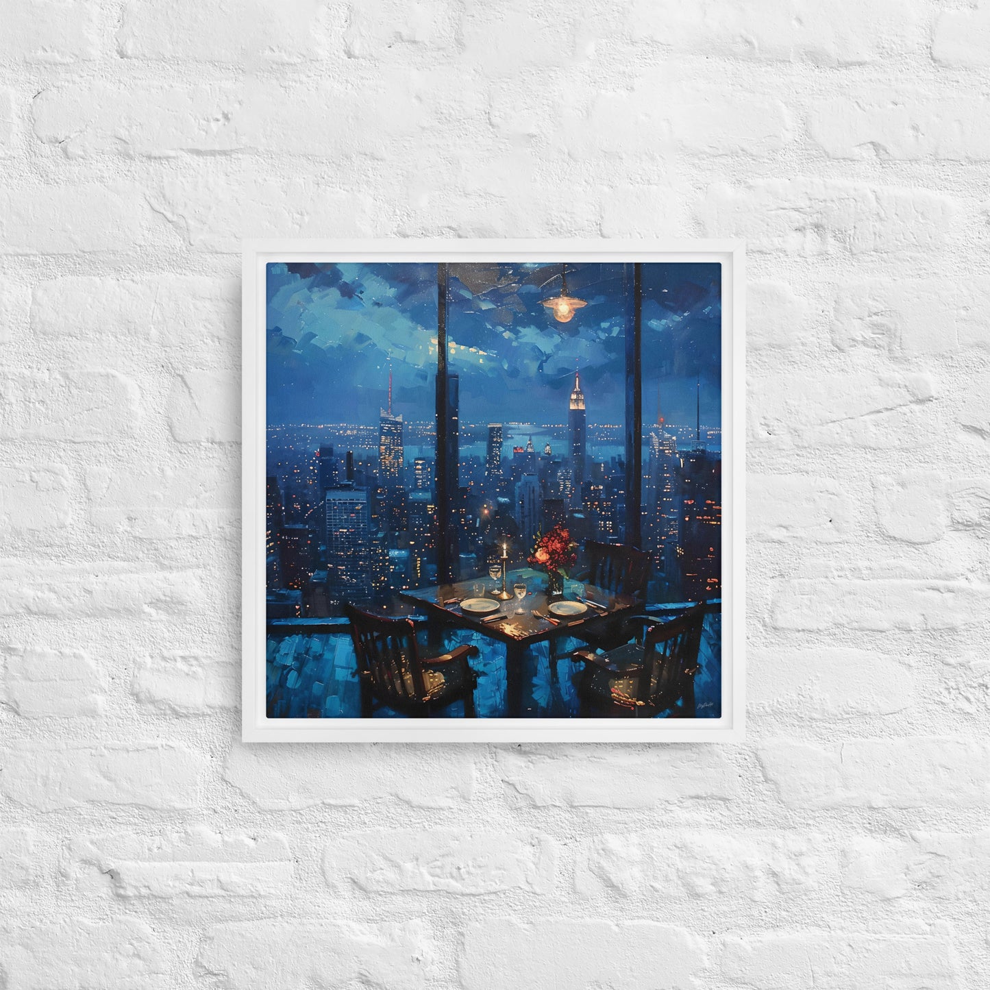 Framed canvas big City Lights #2