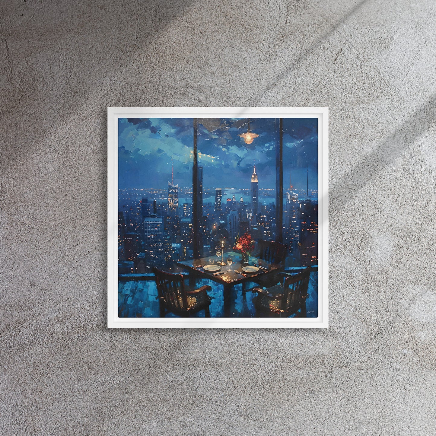 Framed canvas big City Lights #2