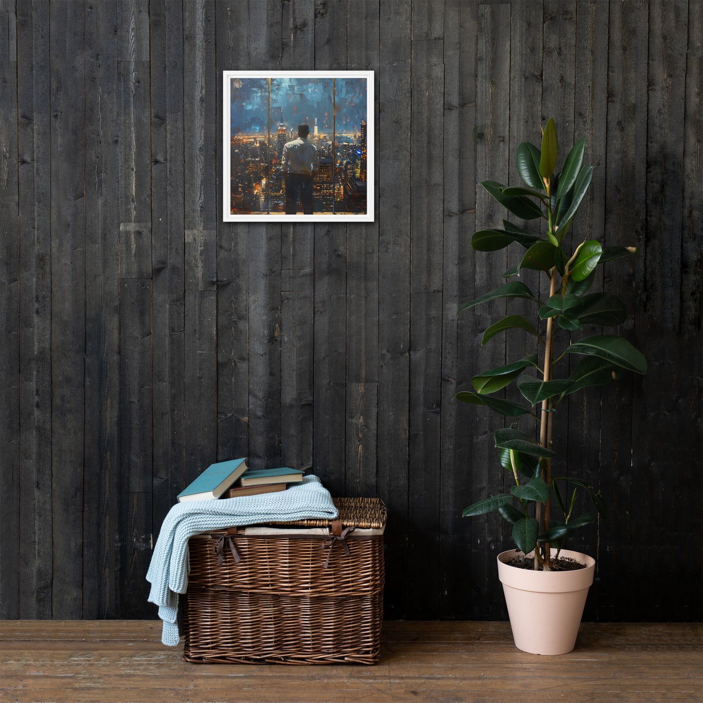 Framed canvas big City Lights #5
