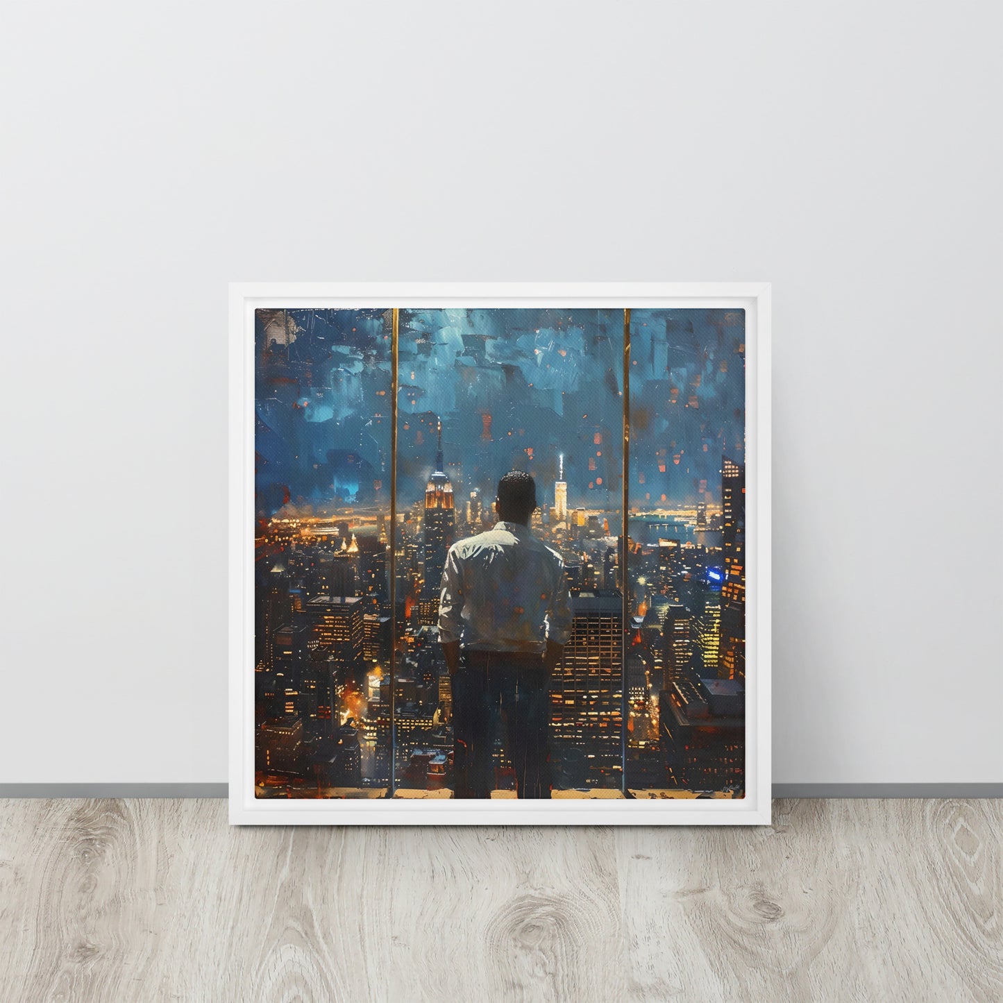 Framed canvas big City Lights #5