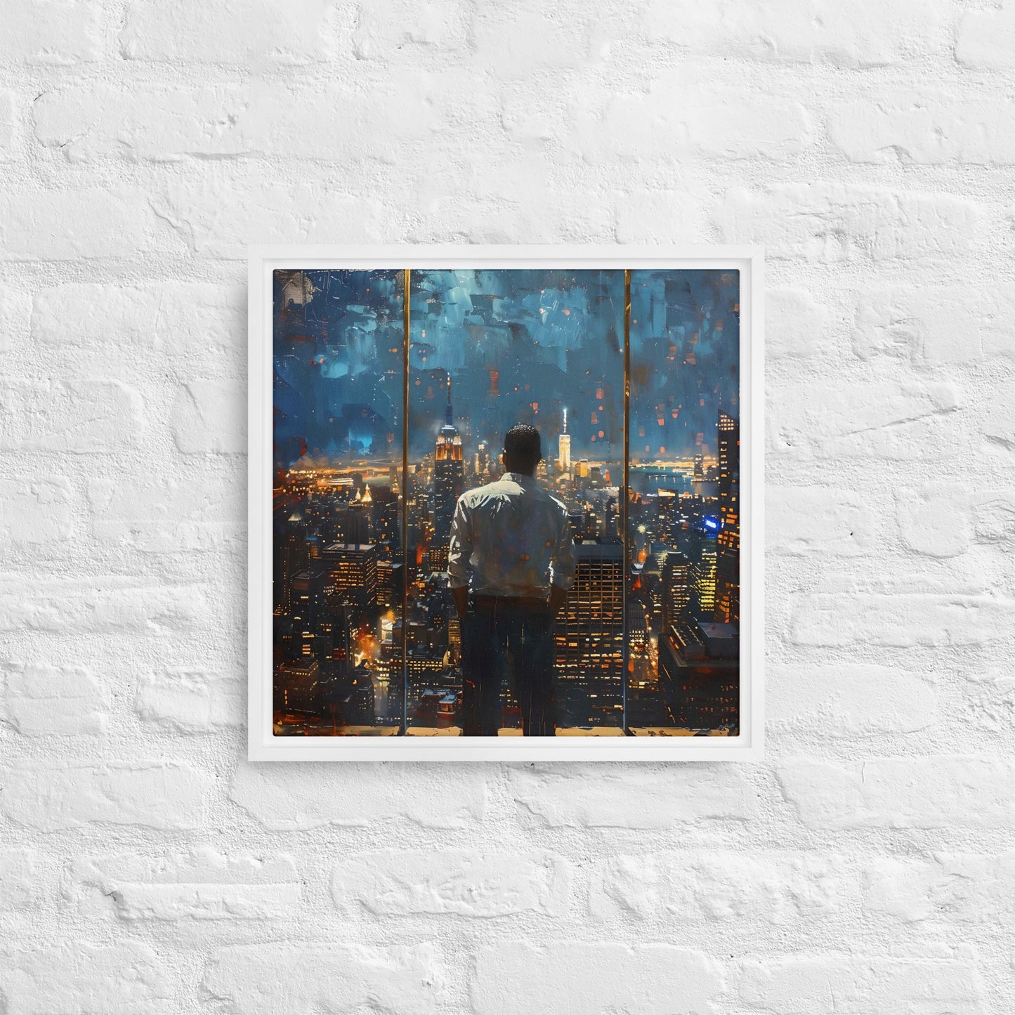 Framed canvas big City Lights #5