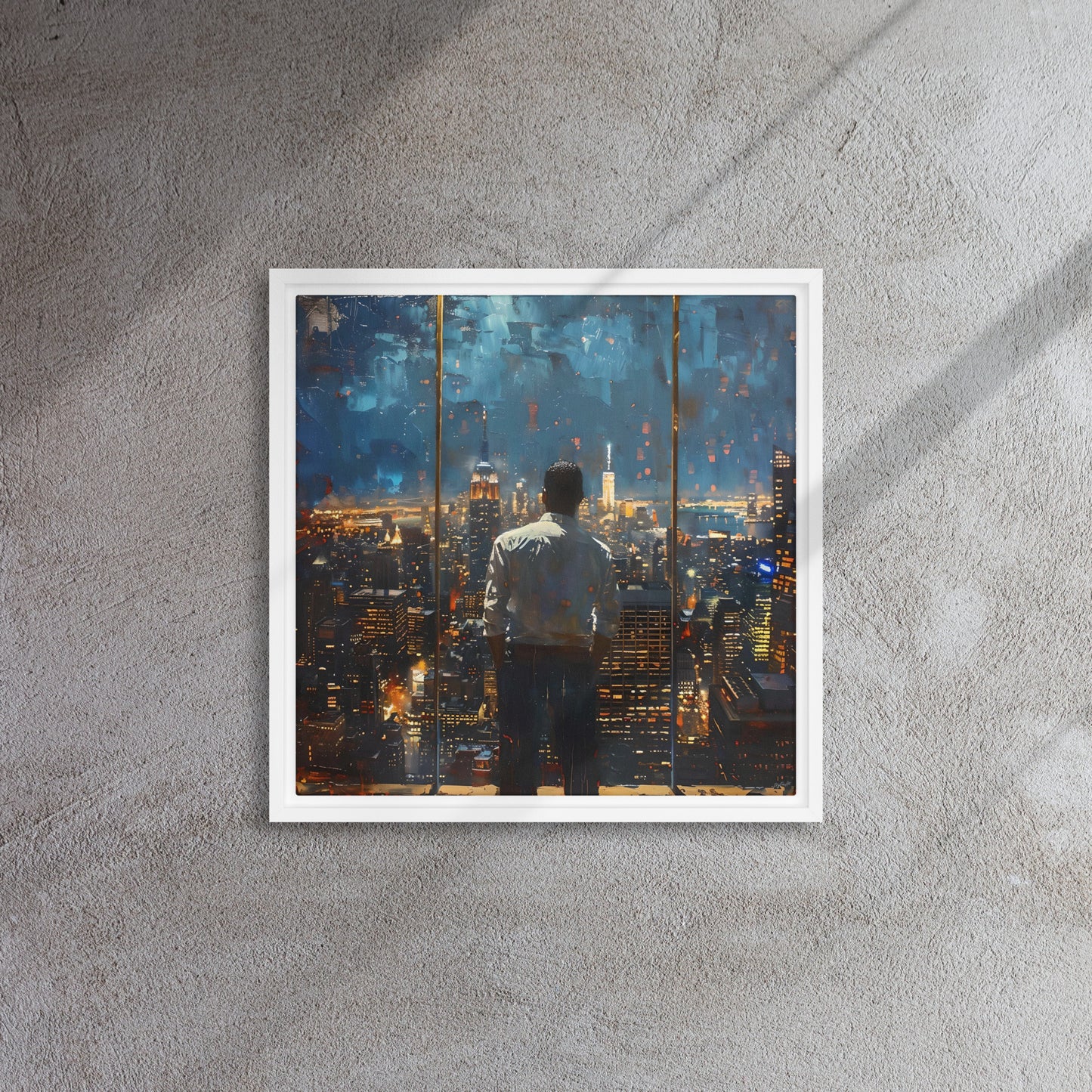 Framed canvas big City Lights #5